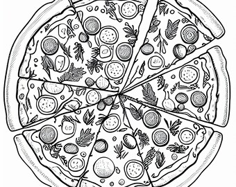 Pizza Coloring Book for Teens: An Awesome Pizza Coloring Book For Teenager  girls and boys (Paperback)