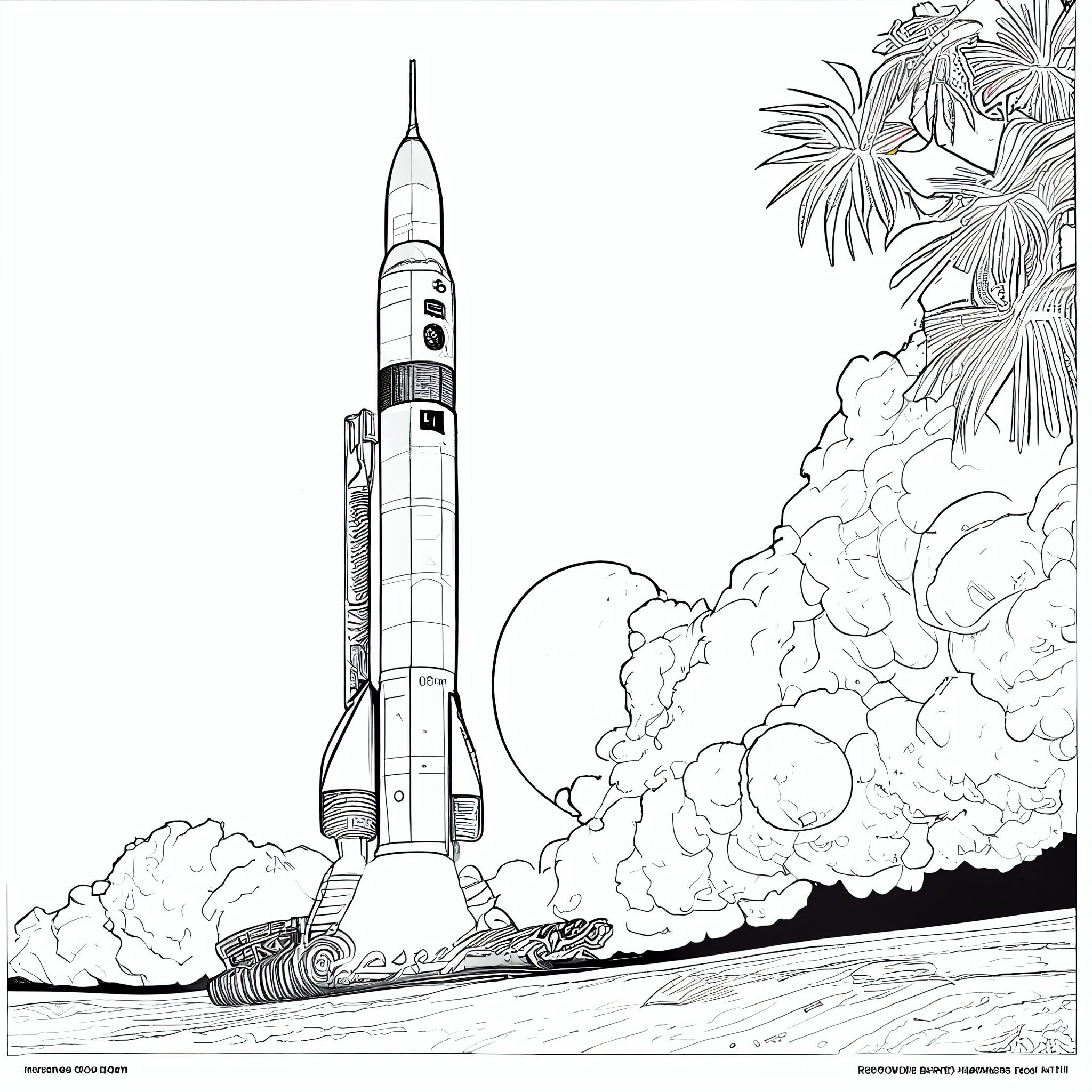 Ready for Launch: 20 NASA Rocket Coloring Pages for Kids and Adults Instant Download for ...