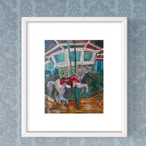 Carousel Horse Giclée Art Print: Merry-Go-Round Wall Decor