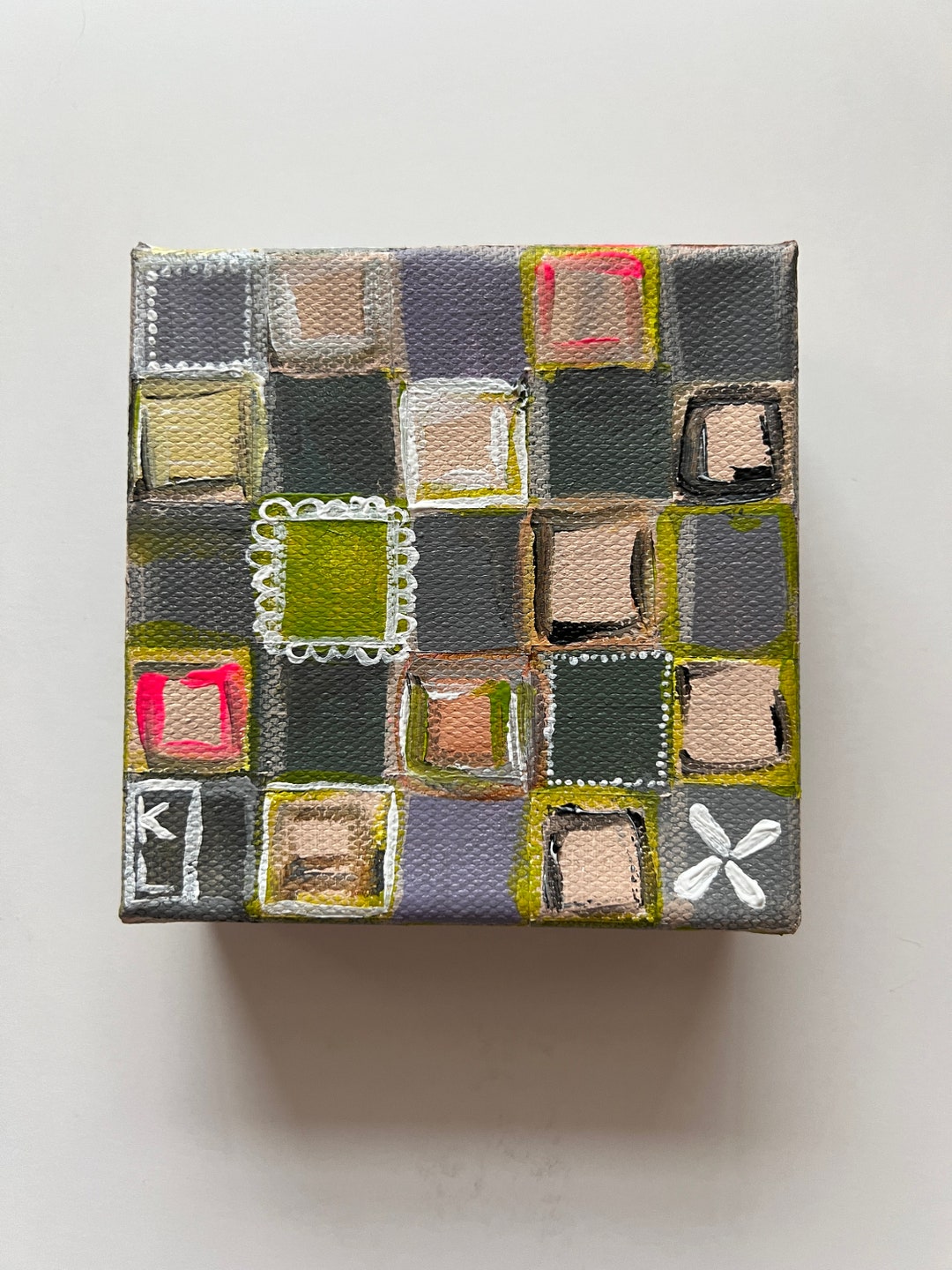 MINI ABSTRACT Original Painting Original Acrylic Painting on Canvas ...