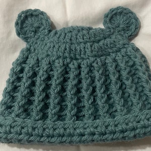 Crochet Baby Hat With Optional Ears