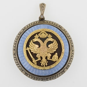Pendentif compact antique en poudre de bijoux Fabergé Imperial (A.W. Holmstrom)