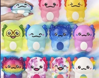 shownicer Peluche Axolotl Kawaii Giocattolo Morbido Animali di Peluche Axolotl Bambola di Peluche Cuscino Regalo per Bambini Ragazza 3+ Anni (Verde, 33cm