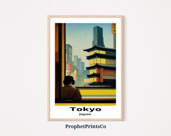 Tokyo Japan Cityscape Poster Print | Japan Wall Art | Travel Lover Gift | Tokyo Painting Home Décor | Printable Wall Art | DIGITIAL DOWNLOAD