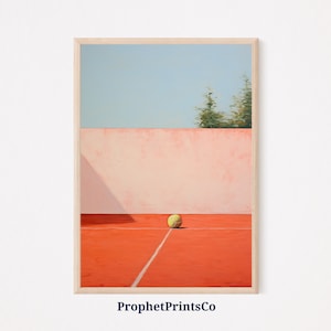 90s Tennis Poster Print | Vintage Tennis Wall Art | Aesthetic Tennis Ball | Sports Poster Home Décor | Printable Wall Art | Digital Download