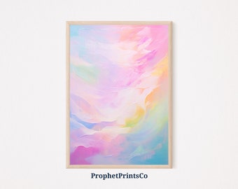 Neon Art Print | Contempoary Art | Instant Art Print | Geometric Wall Art Neon | Abstract Painting | Printable Wall Art | Digital Download