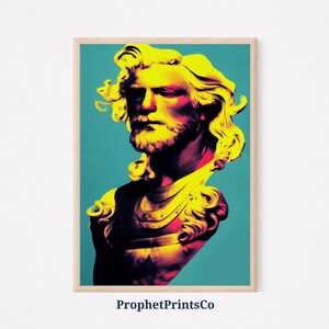 DIGITIAL DOWNLOAD Zeus Painting Poster Print | Greek Mythology Wall Art | Ancient Greek Gift | Greek God Home Décor | Printable Wall Art
