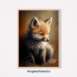 Baby Fox Poster Print | Fox Nursery Wall Art | Fox Lover Gift | Cute Woodland Animal Home Décor | Printable Wall Art | Digital Download