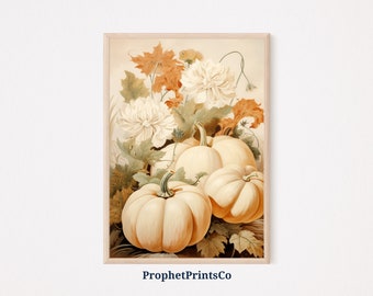 Herbst Wandkunst | Herbst Kunstdruck | Bauernhaus Muted Prints | Niedliche Herbstlandschaft | Herbst Blätter Drucke | Druckbare Wandkunst | Digitaler Download