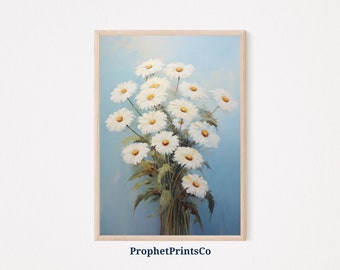Daisy Wall Art | Daisy Printable | Daisy Print | Floral Illustration | Botanical Poster Home Décor | Printable Wall Art | Digital Download