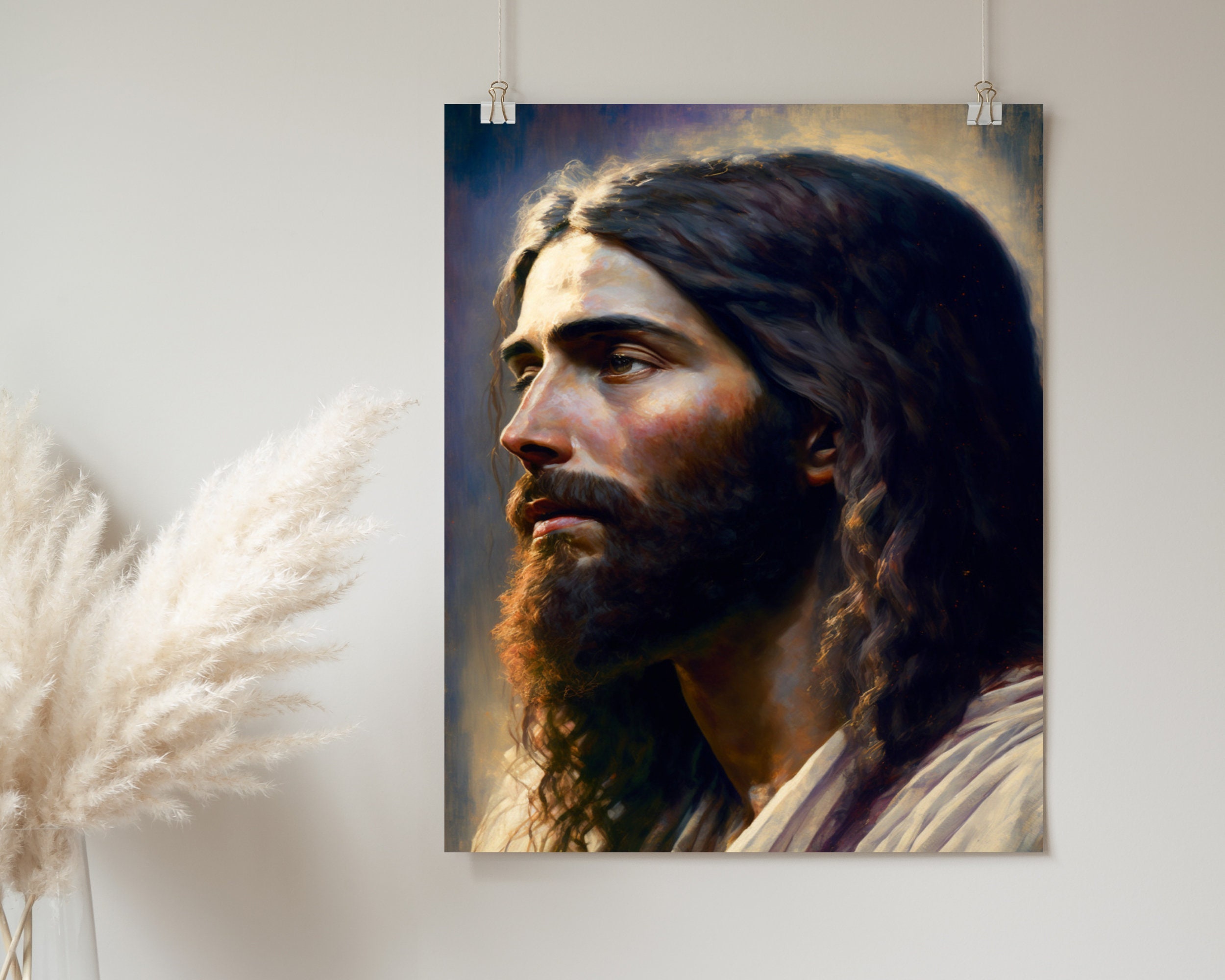 Jesus Christ Poster Print | Farmhouse Wall Art | Christian Religious ...
