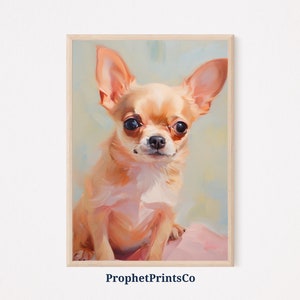 Chihuahua Painting | Chihuahua Mom Gift | Chihuahua Wall Art | Animal Wall Art | Chihuahua Lover Gift | Printable Decor | Digital Download