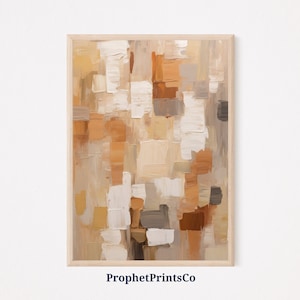 Abstract Earth Tone Oil Painting Print | Boho Wall Art | Burnt Orange Print | Terracotta Home Décor | Printable Wall Art | Digital Download