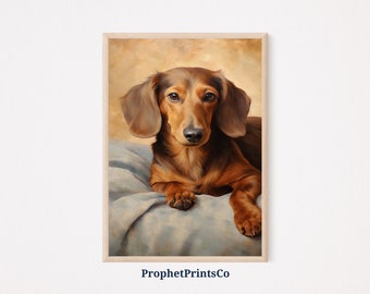 Impresión Dachshund / Dachshund imprimible / Arte del baño / Arte de la pared del perro / Perro Wiener / Regalo Dachshund / Arte de pared imprimible / Descarga digital