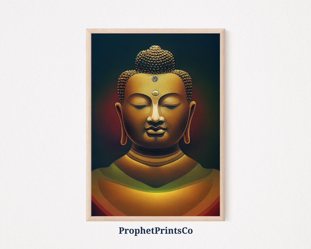 DIGITIAL DOWNLOAD Golden Buddha Poster Print | Zen Wall Art | Spiritual ...