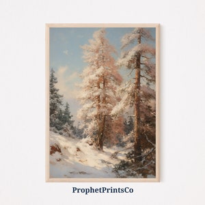 Pine Trees Print | Forest Print | Pine Tree Forest Wall Art | Winter Wall Decor | Winter Pine Forest | Printable Wall Art | Digital Download