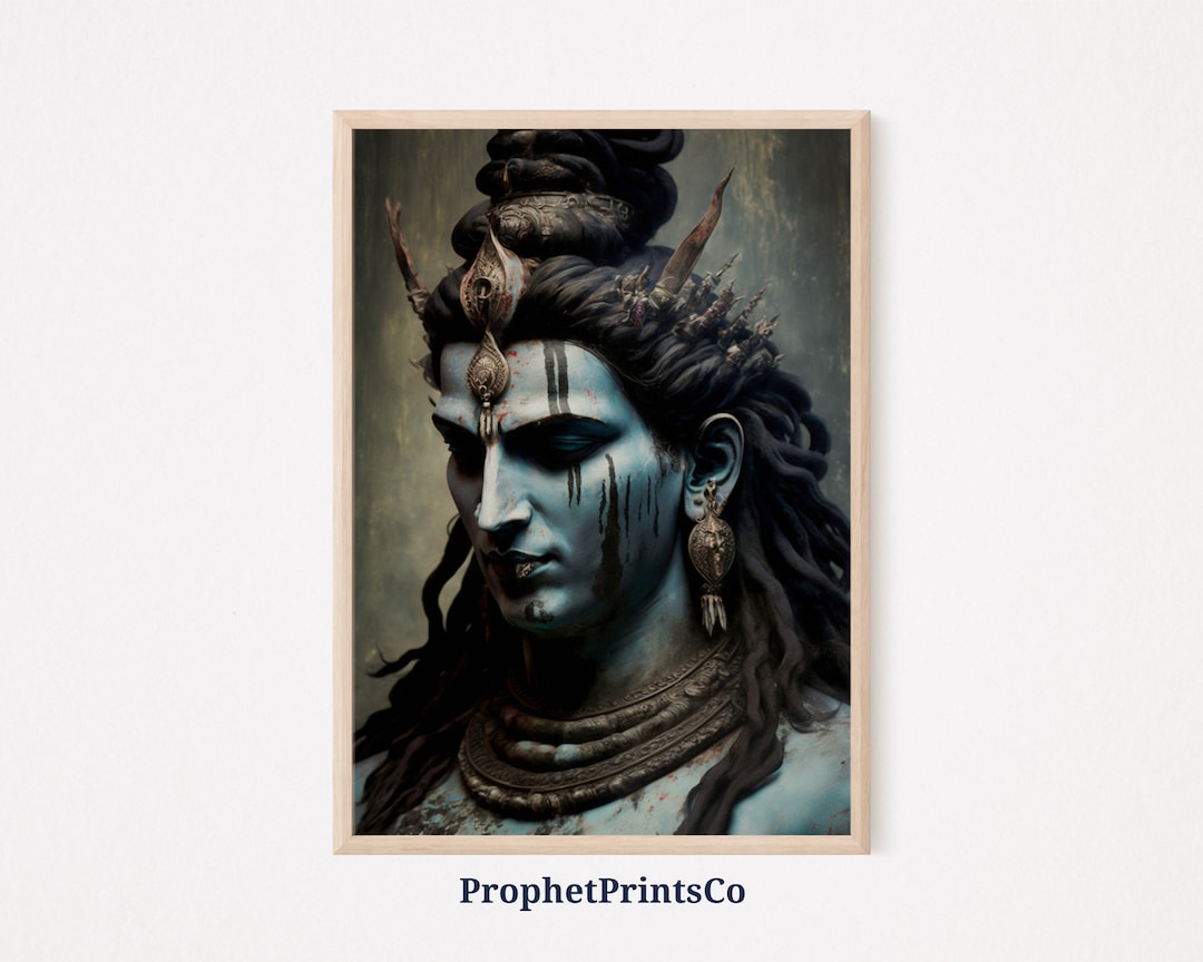 Lord Shiva Painting Poster Print | Indian Gods Wall Art | Hindu Gift ...