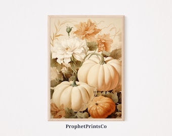 Herbst Wandkunst | Herbst Kunstdruck | Bauernhaus Muted Prints | Niedliche Herbstlandschaft | Herbst Blätter Drucke | Druckbare Wandkunst | Digitaler Download