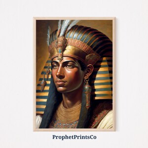 Egyptian Pharaoh Poster Print | Tutankhamun Wall Art | Egypt Lover Gift | Oil Painting Home Décor | Printable Wall Art | DIGITIAL DOWNLOAD