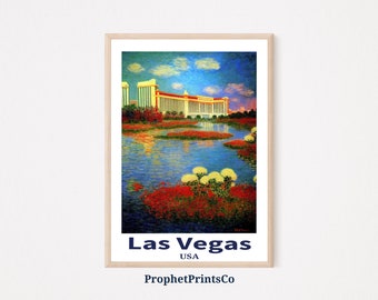 Las Vegas Stadtbild Poster Print | Las Vegas Wandkunst | Reiseliebhaber Geschenk | Las Vegas Home Dekor | Druckbare Wandkunst | DIGITALER DOWNLOAD