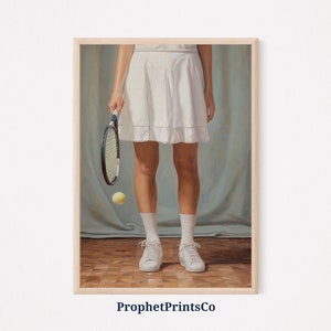90s Tennis Poster Print | Vintage Tennis Wall Art | Aesthetic Tennis Ball | Sports Poster Home Décor | Printable Wall Art | Digital Download