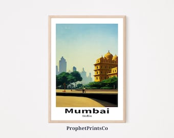 Mumbai Cityscape Poster Print | Gateway Of India Wall Art | Travel Lover Gift | Mumbai Home Décor | Printable Wall Art | DIGITIAL DOWNLOAD