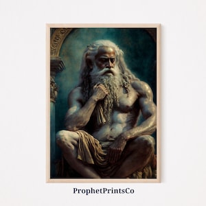Lord Brahma Poster Print | Hindu God Wall Art | Lord Brahma Gift | Antique Brahma God Home Décor | Printable Wall Art | DIGITIAL DOWNLOAD