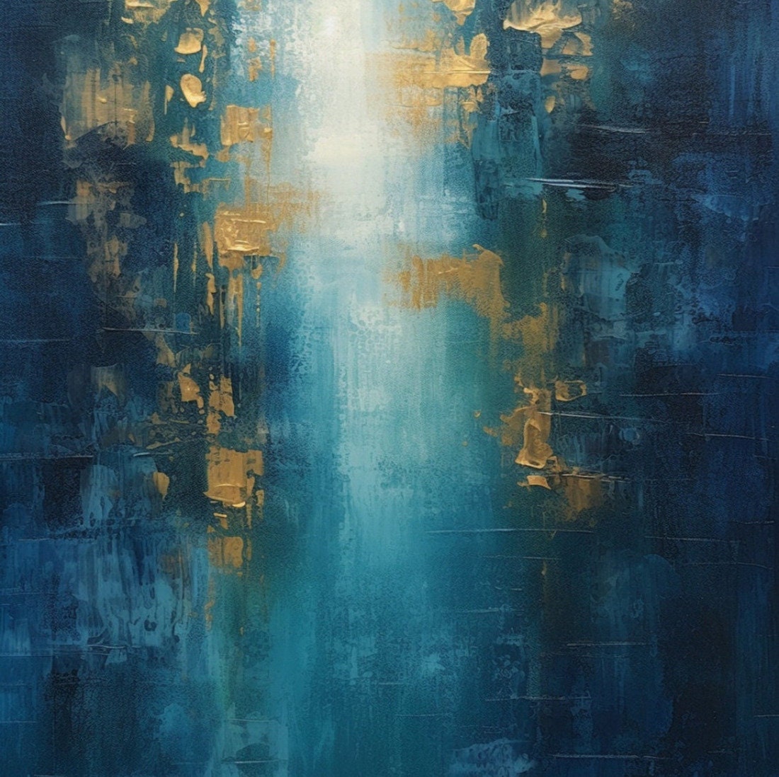 Blue and Gold Abstract Print | Modern Wall Art | Abstract Canvas Art ...