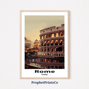 Rome Cityscape Poster Print | Italy Painting Wall Art | Travel Lover Gift | Rome Italy Home Décor | Printable Wall Art | DIGITIAL DOWNLOAD