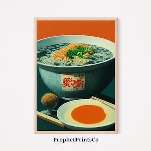 DIGITIAL DOWNLOAD Ramen Noodles Poster Print | Japanese Ramen Wall Art | Ramen Noodle Lover Gift | Kitchen Room Décor | Printable Wall Art