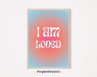 Daily Affirmations Poster Print | Self Love Healing Wall Art | Self Gift | Mental Health Home Décor | Printable Wall Art | DIGITIAL DOWNLOAD