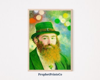 Saint Patricks Day Poster Print | Modern Green Wall Art | St Patricks Day Gift | Irish Home Décor | Printable Wall Art | DIGITIAL DOWNLOAD