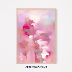 Pink Abstract Poster Print | Contemporary Wall Art | Pink Lover Gift | Pink Pastel Boho Home Décor | Printable Wall Art | DIGITIAL DOWNLOAD