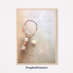 90s Tennis Poster Print | Vintage Tennis Wall Art | Aesthetic Tennis Ball | Sports Poster Home Décor | Printable Wall Art | Digital Download