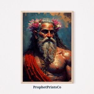 Lord Brahma Poster Print | Hindu God Wall Art | Lord Brahma Gift | Antique Brahma God Home Décor | Printable Wall Art | DIGITIAL DOWNLOAD