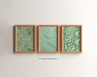 Set Of 3 Abstract Sage Green Print | Abstract Print Set Of 3 | Modern Abstract Poster | Gallery Wall | Digital Download | Printable Wall Art