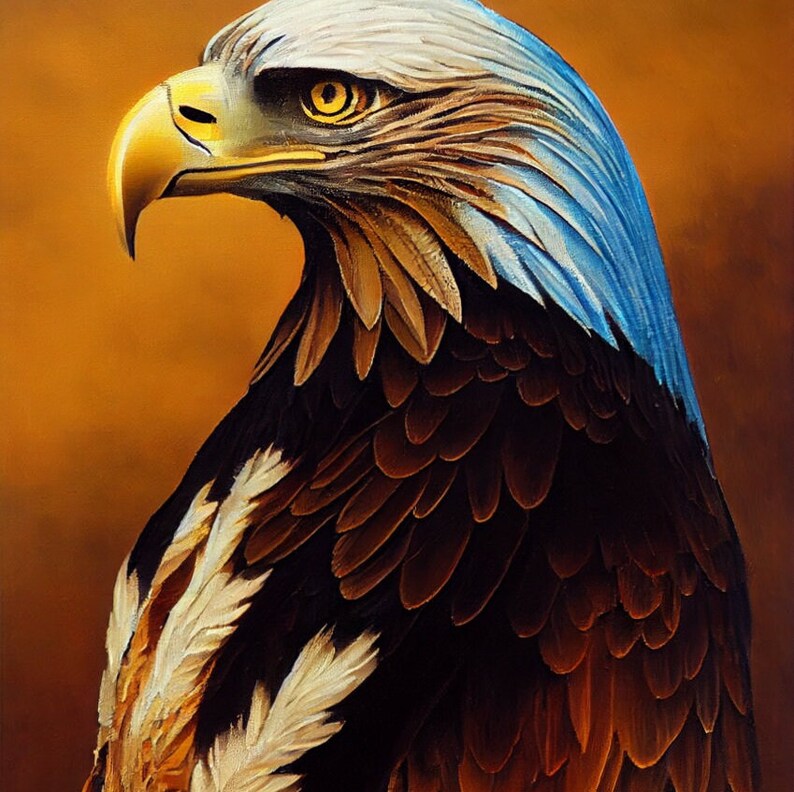 Bald Eagle Oil Painting Poster Print | Native Wall Art | Eagle Lover ...