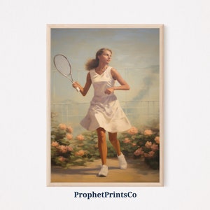 90s Tennis Poster Print | Vintage Tennis Wall Art | Aesthetic Tennis Ball | Sports Poster Home Décor | Printable Wall Art | Digital Download
