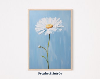 Daisy Wall Art | Daisy Printable | Daisy Print | Floral Illustration | Botanical Poster Home Décor | Printable Wall Art | Digital Download