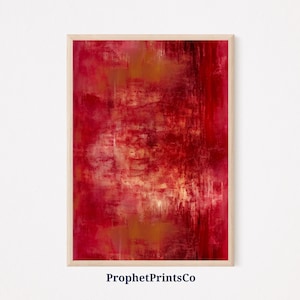 Abstract Red Poster Print | Ruby Red Wall Art | Red Painting Gift | Modern Contemporary Home Décor | Printable Wall Art | DIGITIAL DOWNLOAD