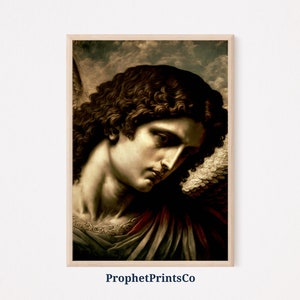 Vintage Angel Painting Poster Print | Catholic Religious Wall Art | Inspired By Da Vinci | Angels | Printable Wall Art | DIGITIAL DOWNLOAD