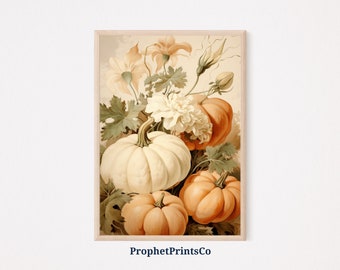 Herbst Wandkunst | Herbst Kunstdruck | Bauernhaus Muted Prints | Niedliche Herbstlandschaft | Herbst Blätter Drucke | Druckbare Wandkunst | Digitaler Download