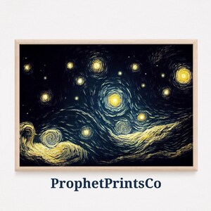 Sternennacht Poster Print | Spirituelle Wandkunst | Natur liebhaber Geschenk | Bunte Nachthimmel Wohndeko | Druckbare Wandkunst | DIGITALER DOWNLOAD