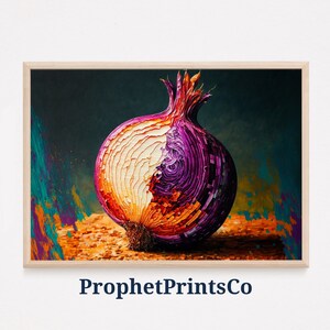 Purple Onion Poster Print | Retro Kitchen Wall Art | Onion Lover Gift | Modern Vegetable Home Décor | Printable Wall Art | DIGITIAL DOWNLOAD