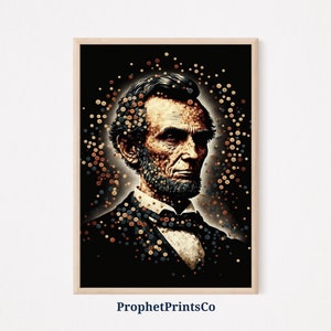 Abraham Lincoln Poster Print | President Portrait Wall Art | Vintage Gift | Honest Abe Home Décor | Printable Wall Art | DIGITIAL DOWNLOAD