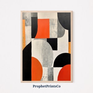 Mid Century Modern Abstract Print | Geometric Wall Art | Modern Art Prints | Minimalist Home Décor | Printable Wall Art | Digital Download