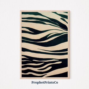 DIGITIAL DOWNLOAD Zebra Pattern Poster Print | Black & White Wall Art | Safari Gift | Zebra Abstract Art Room Décor