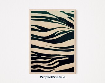DIGITIAL DOWNLOAD Zebra Pattern Poster Print | Black & White Wall Art | Safari Gift | Zebra Abstract Art Room Décor