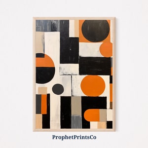 Mid Century Modern Abstract Print | Geometric Wall Art | Modern Art Prints | Minimalist Home Décor | Printable Wall Art | Digital Download