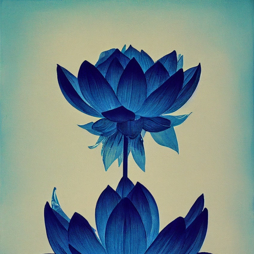 DIGITIAL DOWNLOAD Blue Lotus Poster Print | Nature Wall Art | Spiritual ...